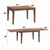7 PIECE DINING TABLE SET WALNUT FINISH