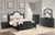 BLACK/WHITE 4 PIECE BEDROOM SET