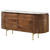 4-door Marble Top Sideboard Buffet Cabinet Natural Gabeta Console Table