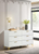 DRESSER CABINET CHEST 6-DRAWER WHITE GOLD