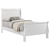 TWIN SIZE BED FRAME SLEIGH STYLE WHITE FINISH