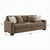 COUCH SOFA BROWN SUEDE FABRIC