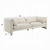COUCH SOFA BEIGE LINEN PLUSH CUSHIONS