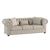 COUCH CHESTERFIELD VINTAGE STYLE SOFA BEIGE FABRIC