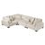 COUCH SECTIONAL 4 PIECE MODULAR SOFA BEIGE CORDUROY