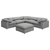 6-piece Boucle Upholstered Modular Sectional Grey