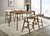 5 PIECE COUNTER HEIGHT DINING TABLE SET MID CENTURY MODERN