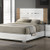 Cal.King Bed Contemporary Style White/Natural Finish