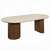 MODERN RETRO STONE TOP OVAL DINING TABLE (CHAIRS NOT INCLUDED)