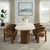 MODERN RETRO STONE TOP OVAL DINING TABLE (CHAIRS NOT INCLUDED)