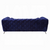 CHESTERFIELD INSPO BLUE VELVET SOFA TUFTED ACCENTS VINTAGE GLAM