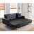 Black Sectional Sofa Futon Bed Chaise