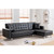 Black Sectional Sofa Futon Bed Chaise