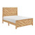 Natural Wood Full Size Bed Frame – Chevron Headboard