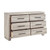 Gray Finish 6-Drawer Dresser