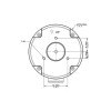 Alibi Vigilant ALI-JB05-B-IN-B Black Junction Box (With Circular Base) For Bullet Cameras