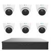 Alibi ALI-KITD8C6T 8-Channel 8MP Hybrid DVR Kit, 6 x 8MP Starlight HD-TVI/AHD/CVI/CVBS Analog Turret Camera (NDAA Compliant)