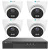 Alibi ALI-KITD4C45 4-Channel 8MP Hybrid DVR Kit, 4 x 5MP IllumiNite 131ft 4-in-1 Fixed Turret Security Camera (NDAA Compliant)