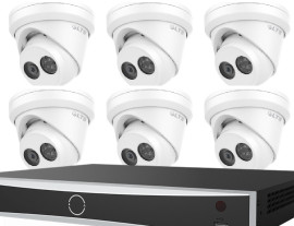 LTS LTN8708D-P8N-CMIP3342W-28MDA 8CH 8MP 8POE up to 12MP recording  NVR with 6 x 4MP Turret IP Cameras & 2TB HDD