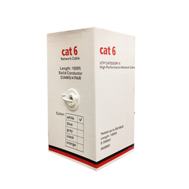 LTAC2046 Cat6 Cable 1,000 ft 23 AWG / 4 Pairs Pull Box White 