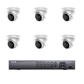 LTS Platinum KIT-PVN8C6-2TB 8-Channel NVR Security System with Six 4MP IP Turret Cameras and 2TB HDD