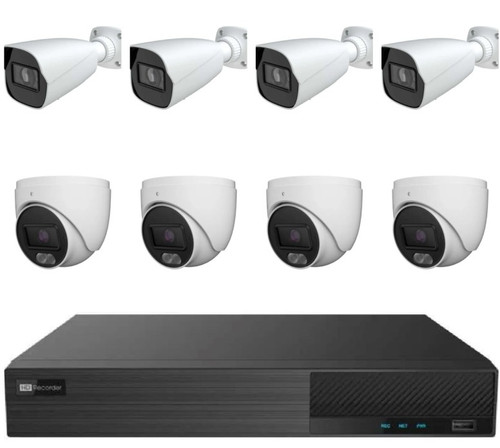 Titanium KITN169 16Ch 8MP HD NVR with 4 x 4MP IR IP turret & 4 x 4MP IR IP Bullet Cameras
