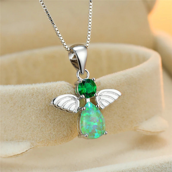 "Angel" Green Opal Tachyon Pendant "Angel" Green Opal Tachyon Pendant