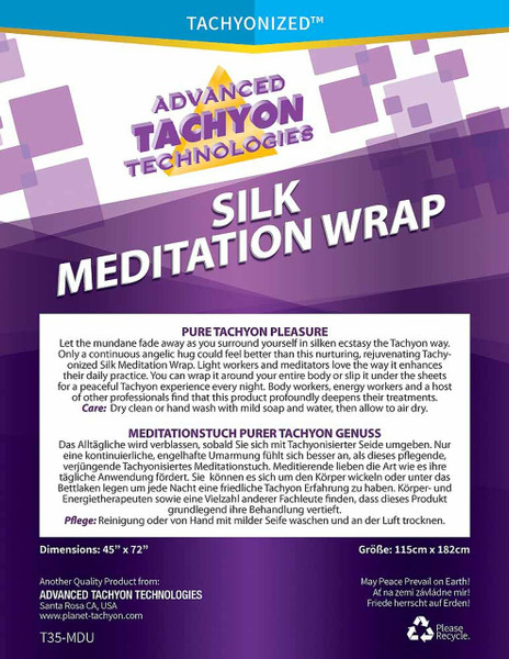 Tachyon 100% Silk Meditation Wrap - Choose Color Tachyon 100% Silk Meditation Wrap - Choose Color