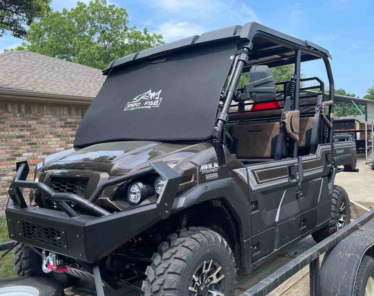 Padded Windshield Cover for Kawasaki Mule Pro FXT Pro Fab Outdoors
