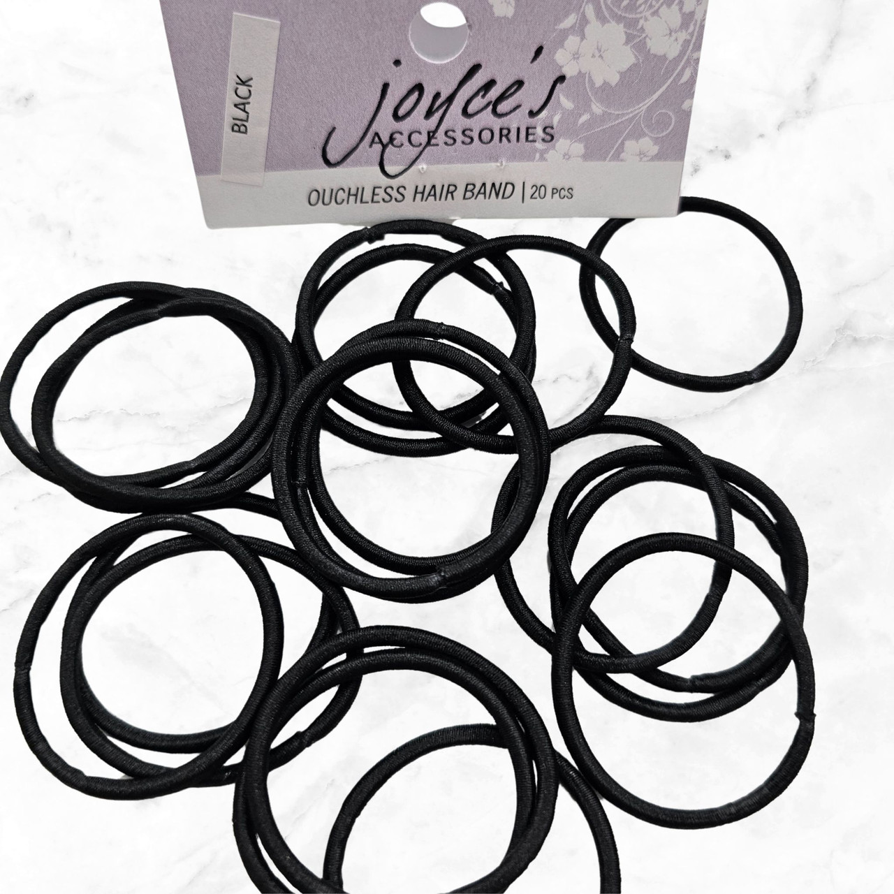 Large Black Hair Bands - 20pc. - Beth's Creations