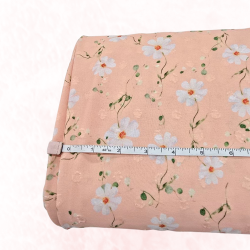 Daisy Vines Y Round Poly Swiss Dot Fabric (sold by half yards)