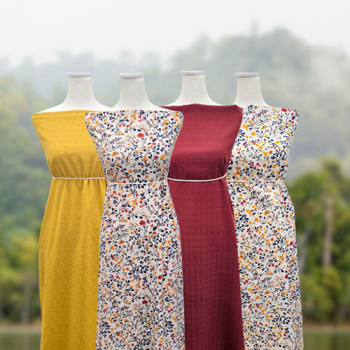Mustard Meadow (52) Poly Rib Knit Fabric (sold by half yards)