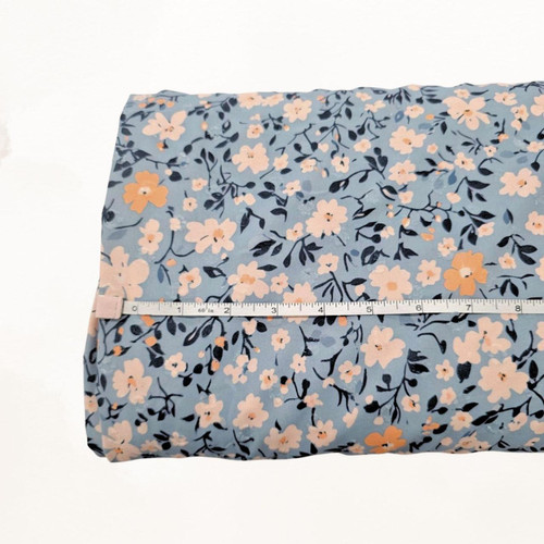 Vintage Blues Round Poly Swiss Dot Fabric (sold by half yards)