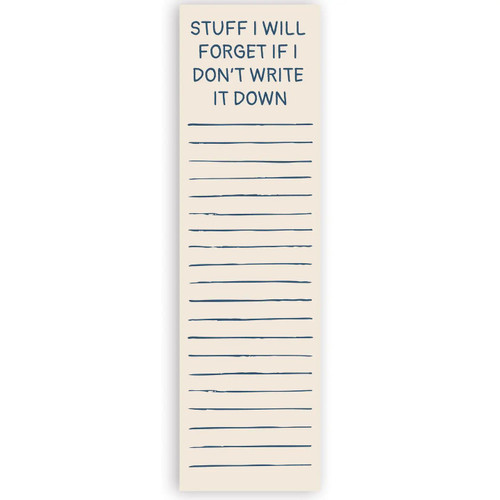 Stuff I Will Forget List Pad
