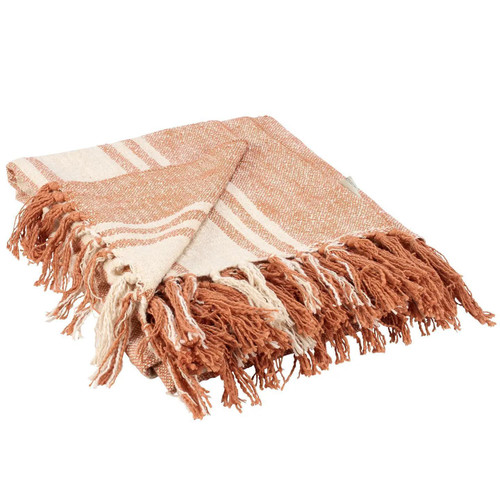 Striped Rust Throw Blanket