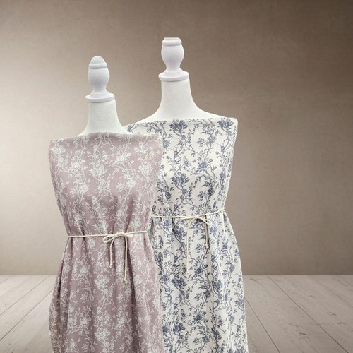 Taupe Rayon Linen Print (sold by half yards)