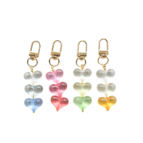 Acrylic Hearts Keychain