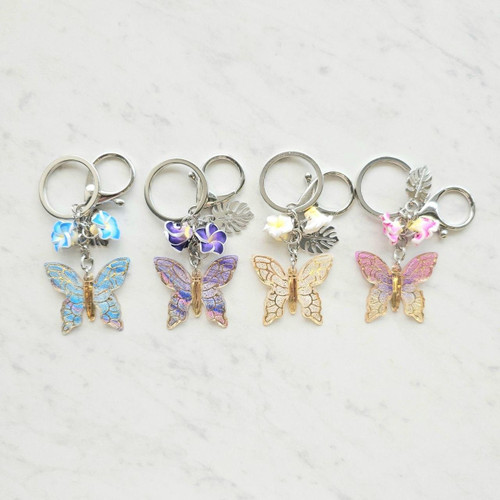 Flower & Butterfly Keychain