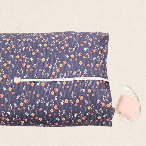 Fall Sprig N Poly Rib Knit Fabric (sold by half yards)