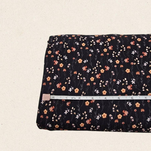 Fall Sprig B Poly Rib Knit Fabric (sold by half yards)