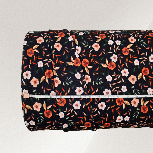 Fall Breeze Black Liverpool Knit Fabric (sold by half yards)