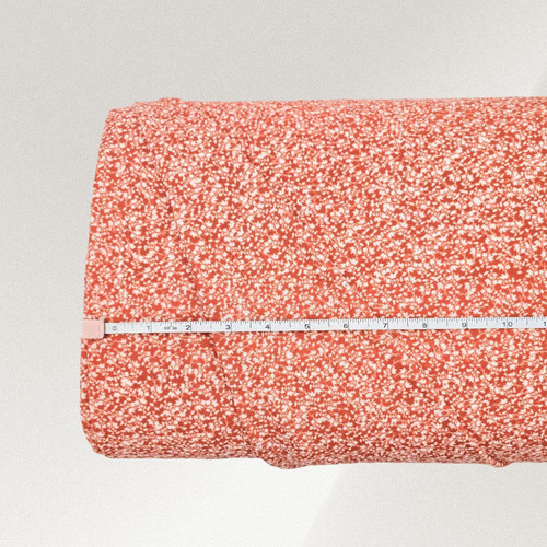 Micro Orange Knit Swiss Dot Fabric (sold by half yards)