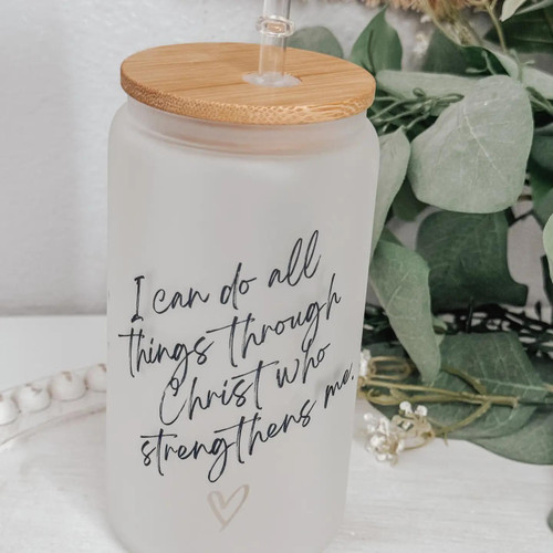I Can Do All Things Glass Cup