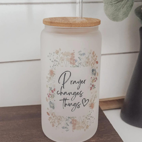 Prayer Changes Things Glass Cup