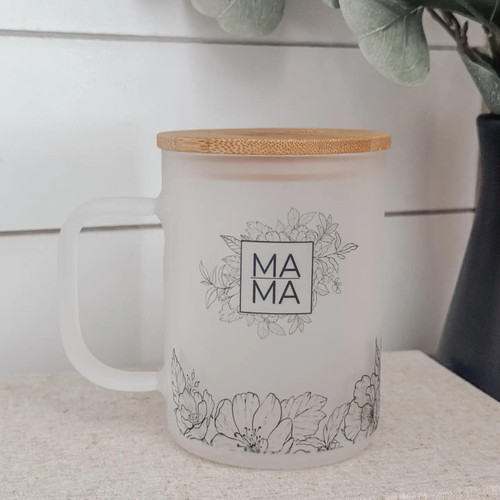 Mama Glass Cup With Handle