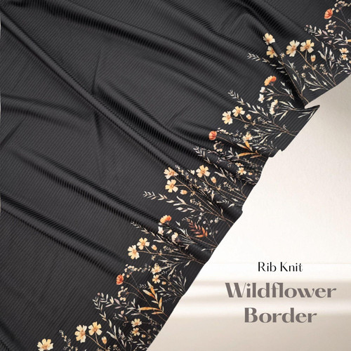 Fall Border 3 Poly Rib Knit Fabric (sold by half yards)