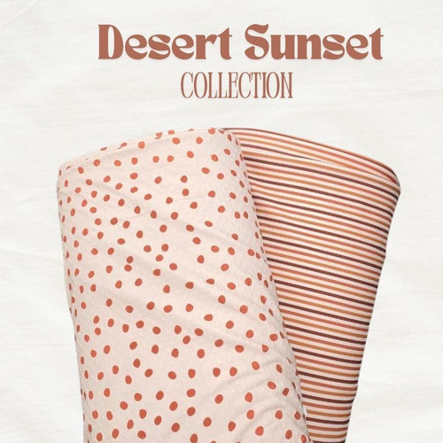 Sunset Dot Knit Swiss Dot Fabric (sold by half yards)