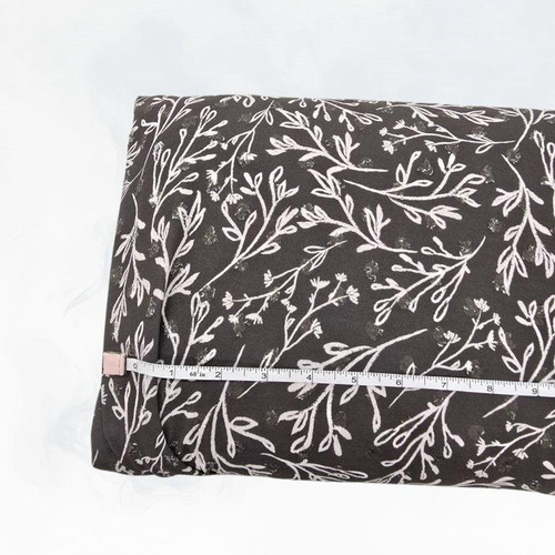 Moody Leaf Olive Poly Swiss Dot Fabric (sold by half yards)