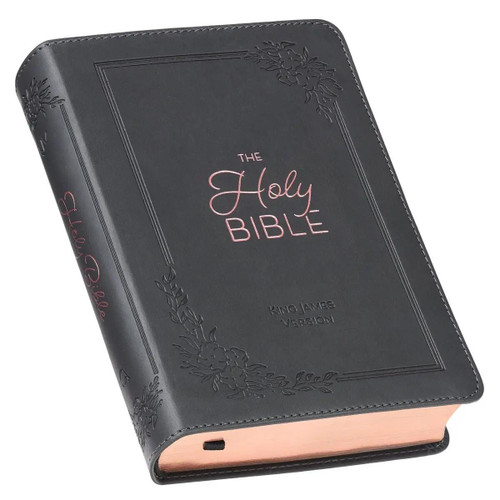 Grey Faux Leather KJV Bible