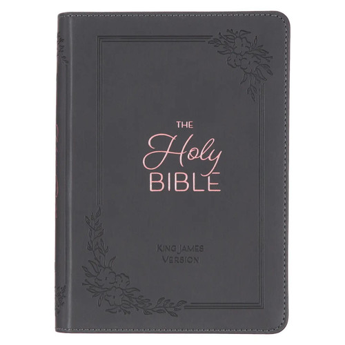 Grey Faux Leather KJV Bible